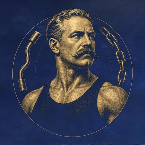 Gold engraved portrait of Joseph Greenstein
