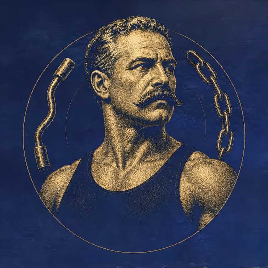 Gold engraved portrait of Joseph Greenstein